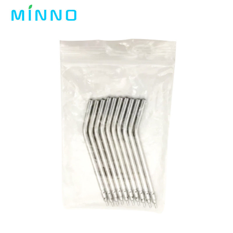 10pcs Stainless Steel Dental Air Triple Syringe 3 Way Dental Air Spray Air Syringe Nozzles Tips