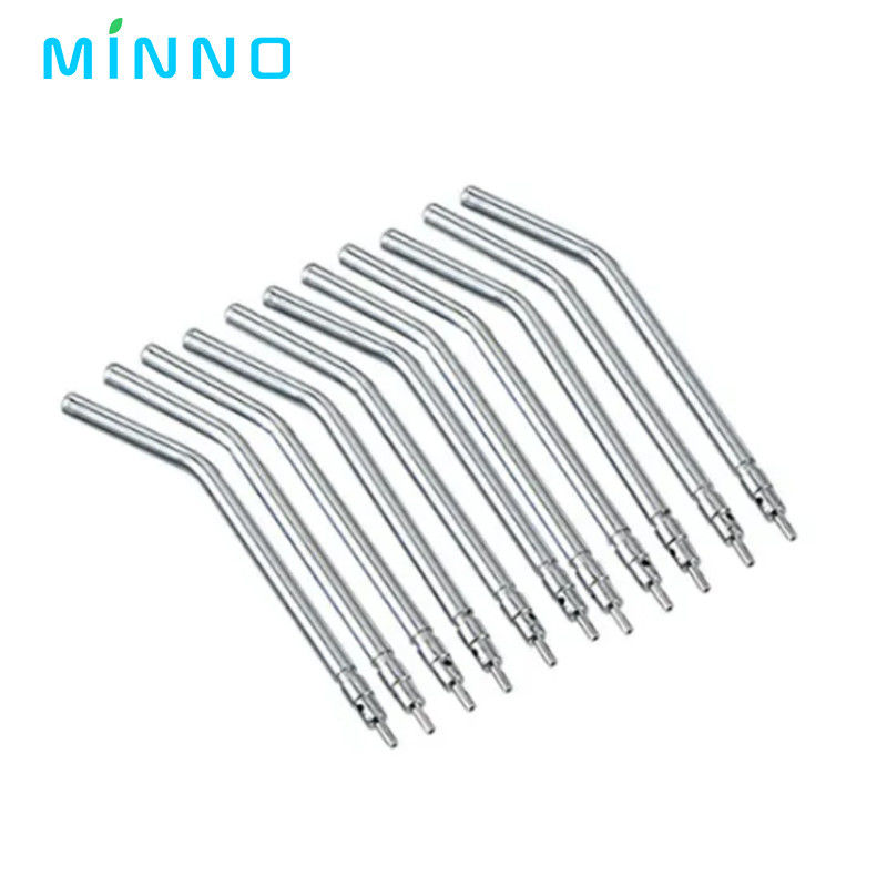 10pcs Stainless Steel Dental Air Triple Syringe 3 Way Dental Air Spray Air Syringe Nozzles Tips