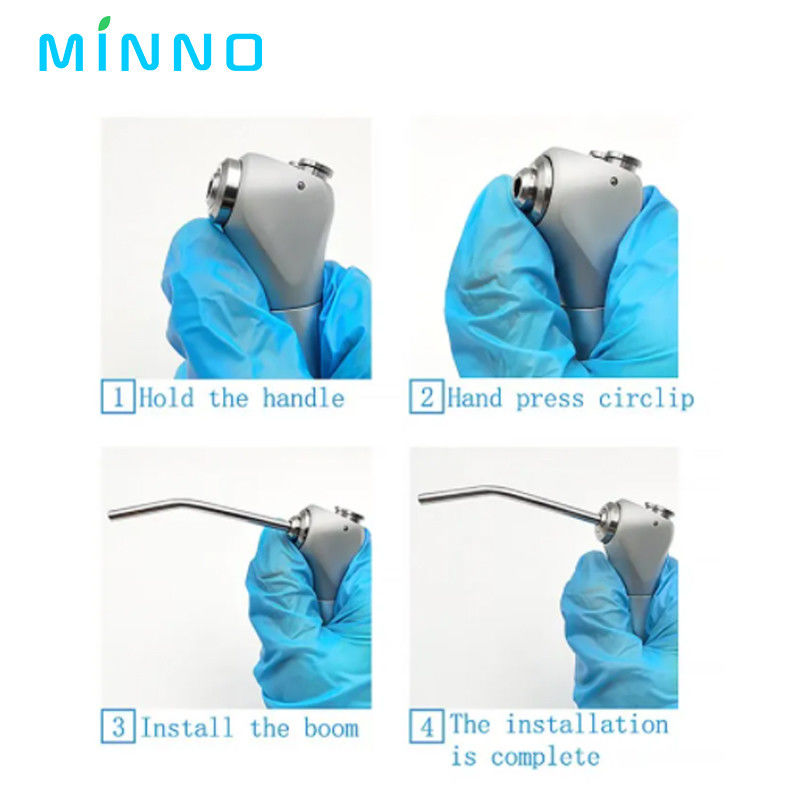 10pcs Stainless Steel Dental Air Triple Syringe 3 Way Dental Air Spray Air Syringe Nozzles Tips