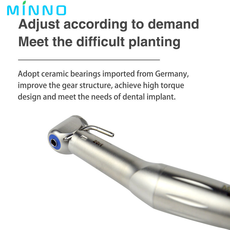 CA-520-2 Handpiece Bedah 20/1 Implantasi Contra Angle Eksternal Air Spray Handpiece Kecepatan Rendah Tanpa Warna LED