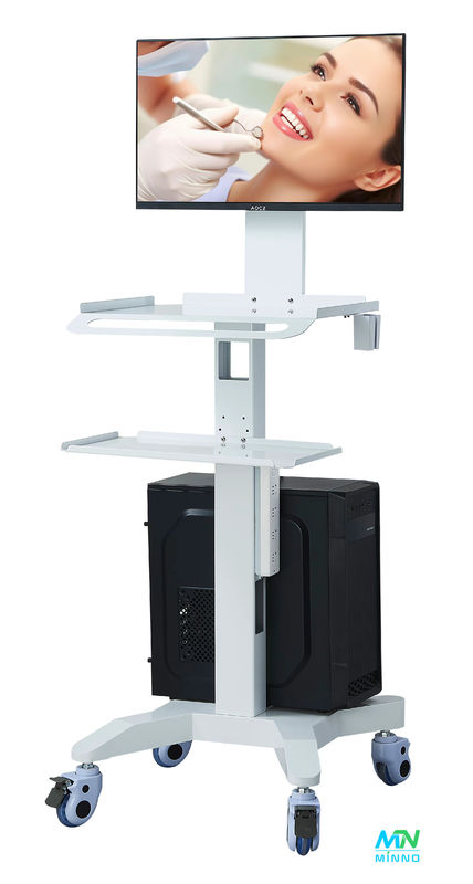 Medical Trolley Stand Peralatan Lab Gigi Silent Wheel Oral 3D Scanner Holder Host Mobil Cart Dengan Brake Socket Dentis