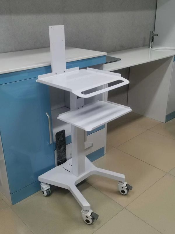 Medical Trolley Stand Peralatan Lab Gigi Silent Wheel Oral 3D Scanner Holder Host Mobil Cart Dengan Brake Socket Dentis