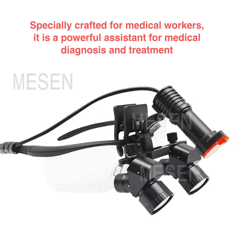 Oental Medical Oral Corner 5X Magnifier Lupa Gigi Lampu Depan Wireless Portable Dental Surgical Lupa Dengan Head Light Lamp